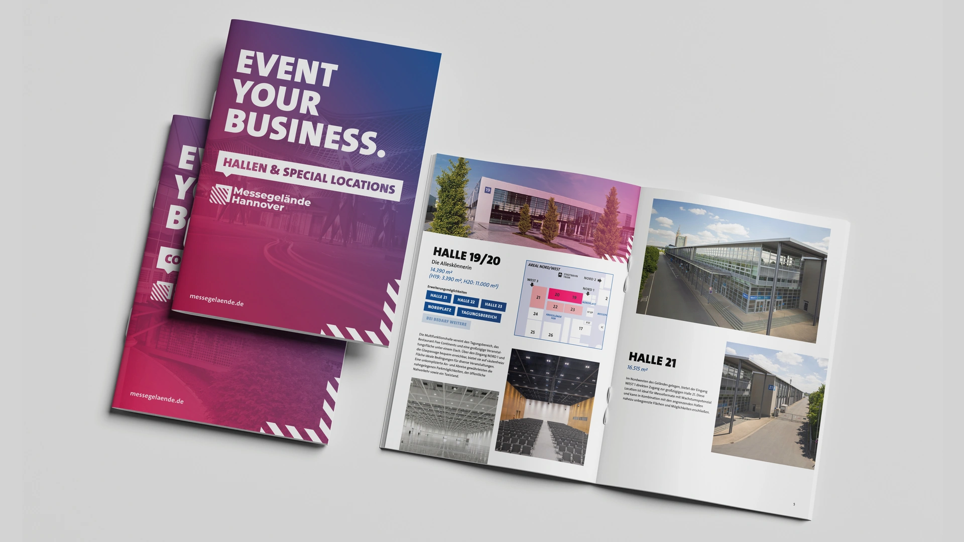 Editorial — Broschüre Event Your Business für Messegelände Hannover