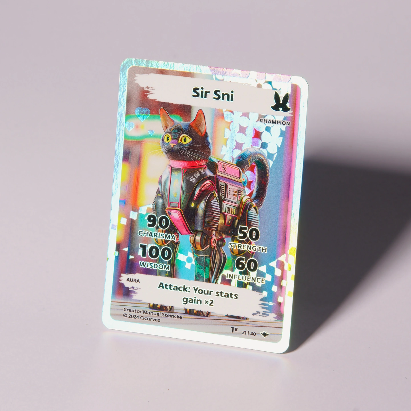 Obscureon — Champion-Karte mit holografischer Veredelung