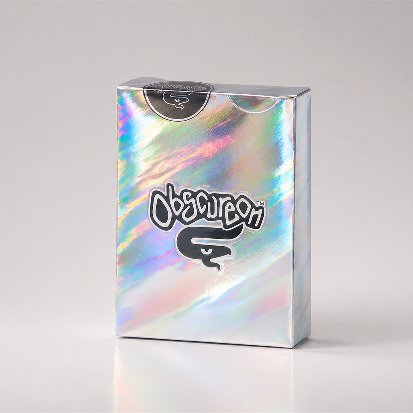 Obscureon — Verpackung mit holografischem Logo